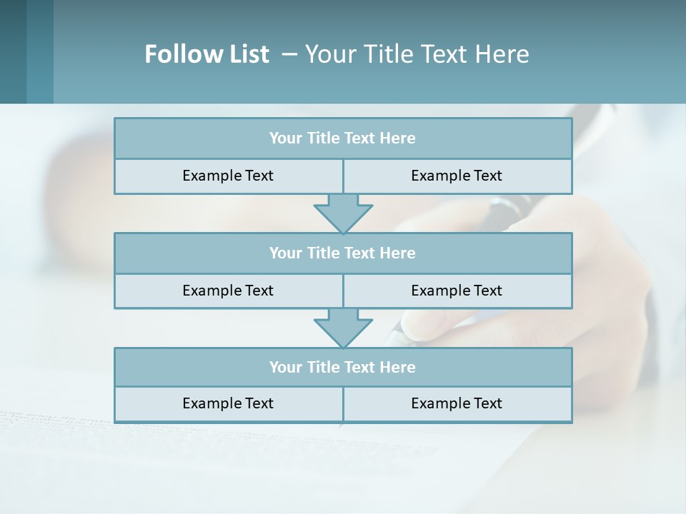 A Person Writing On A Piece Of Paper With A Pen PowerPoint Template