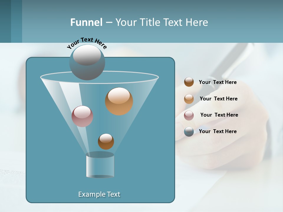 A Person Writing On A Piece Of Paper With A Pen PowerPoint Template