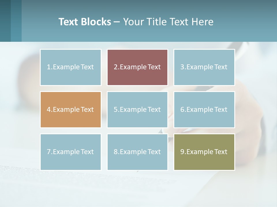 A Person Writing On A Piece Of Paper With A Pen PowerPoint Template