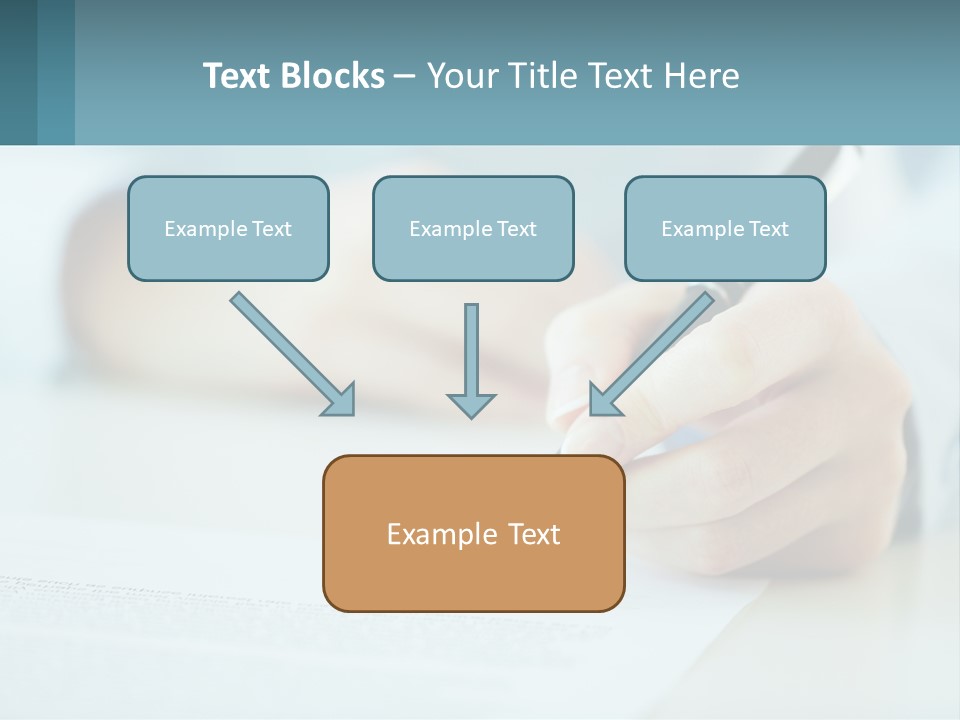 A Person Writing On A Piece Of Paper With A Pen PowerPoint Template