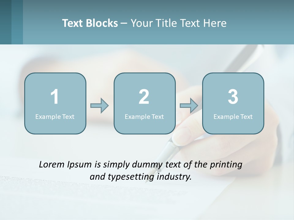 A Person Writing On A Piece Of Paper With A Pen PowerPoint Template