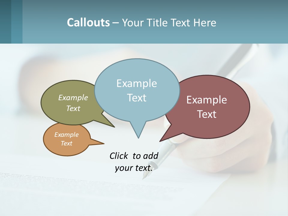 A Person Writing On A Piece Of Paper With A Pen PowerPoint Template