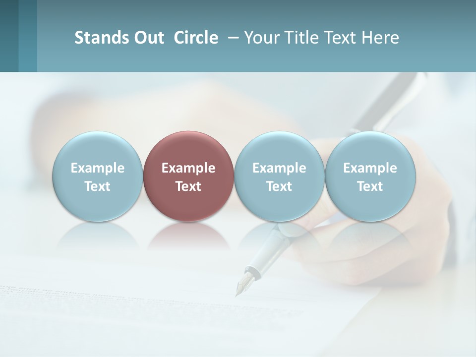 A Person Writing On A Piece Of Paper With A Pen PowerPoint Template