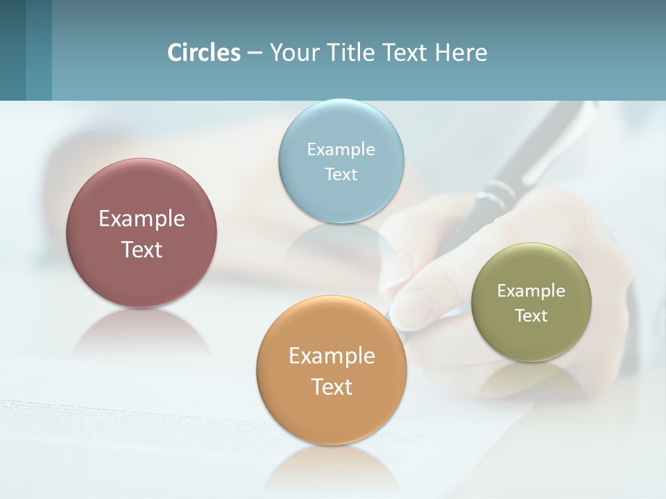 A Person Writing On A Piece Of Paper With A Pen PowerPoint Template