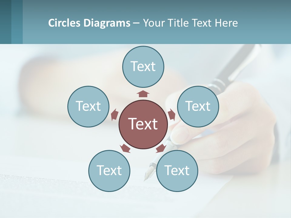 A Person Writing On A Piece Of Paper With A Pen PowerPoint Template