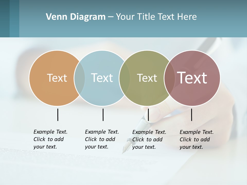 A Person Writing On A Piece Of Paper With A Pen PowerPoint Template
