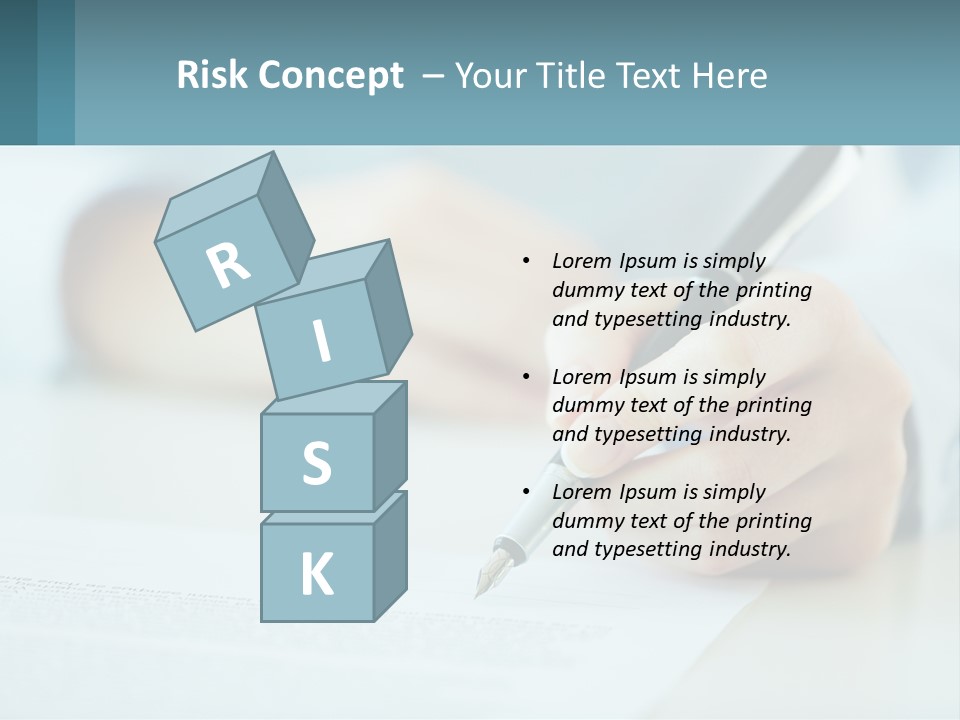 A Person Writing On A Piece Of Paper With A Pen PowerPoint Template