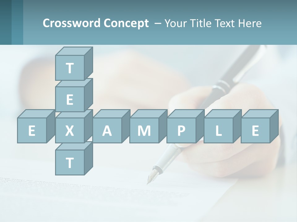 A Person Writing On A Piece Of Paper With A Pen PowerPoint Template