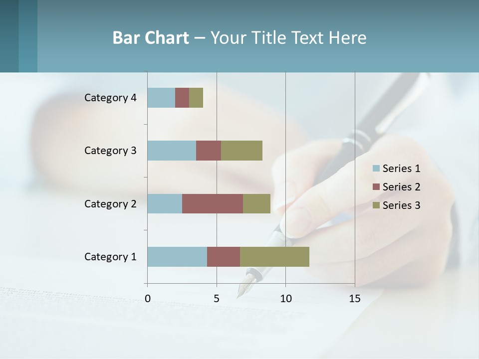 A Person Writing On A Piece Of Paper With A Pen PowerPoint Template