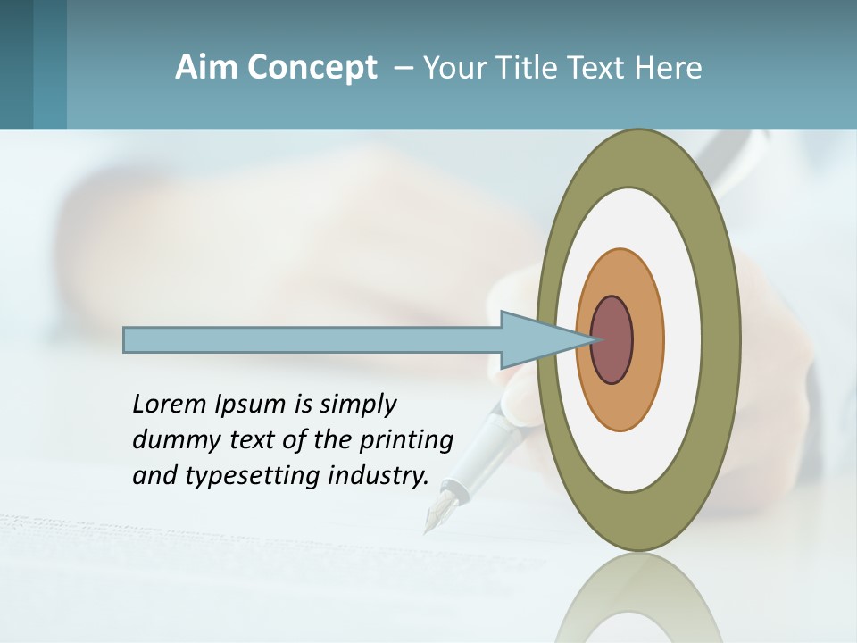 A Person Writing On A Piece Of Paper With A Pen PowerPoint Template