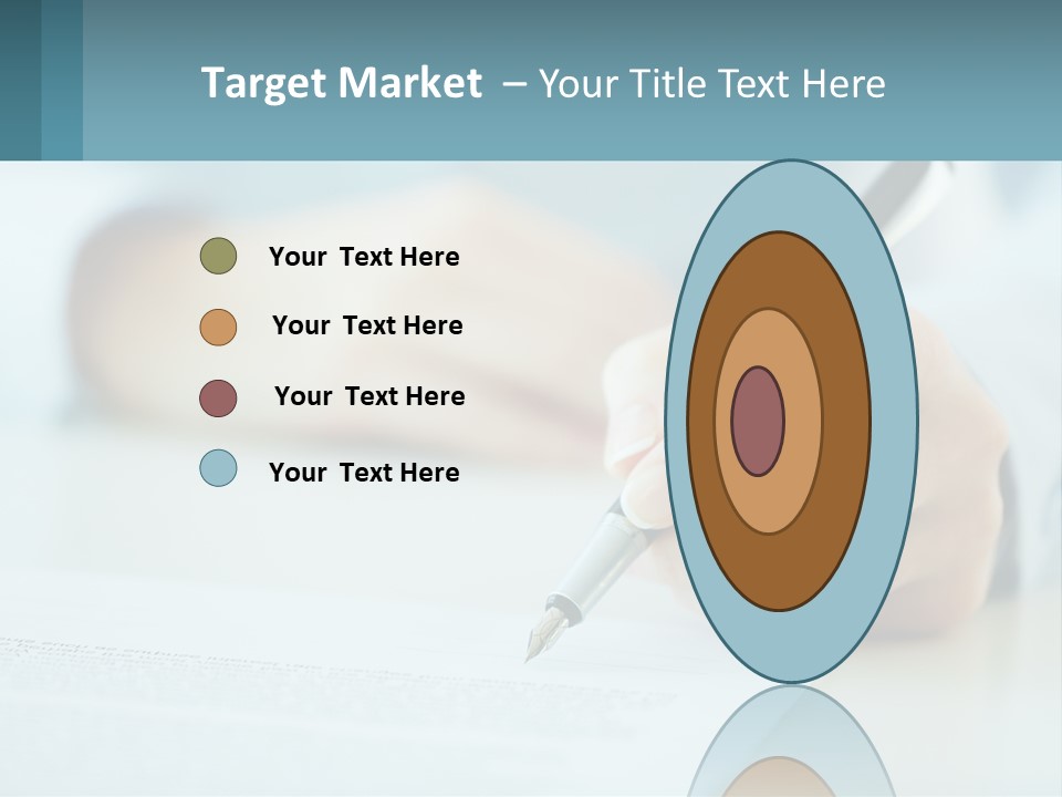 A Person Writing On A Piece Of Paper With A Pen PowerPoint Template