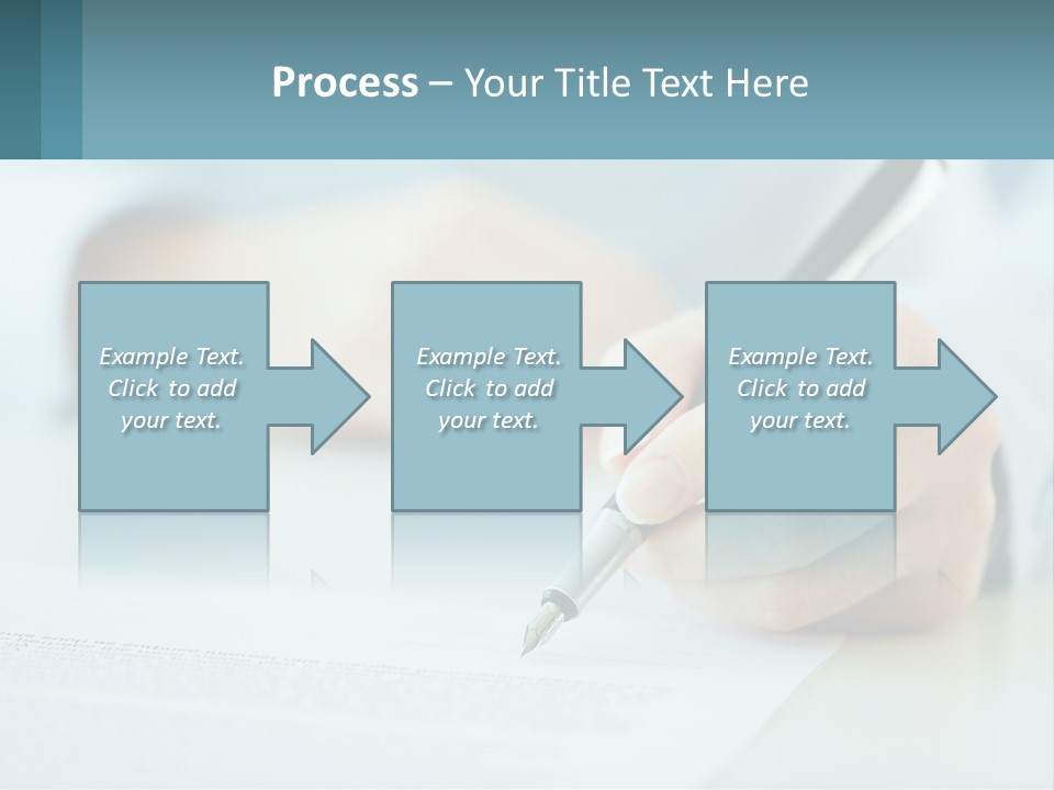 A Person Writing On A Piece Of Paper With A Pen PowerPoint Template