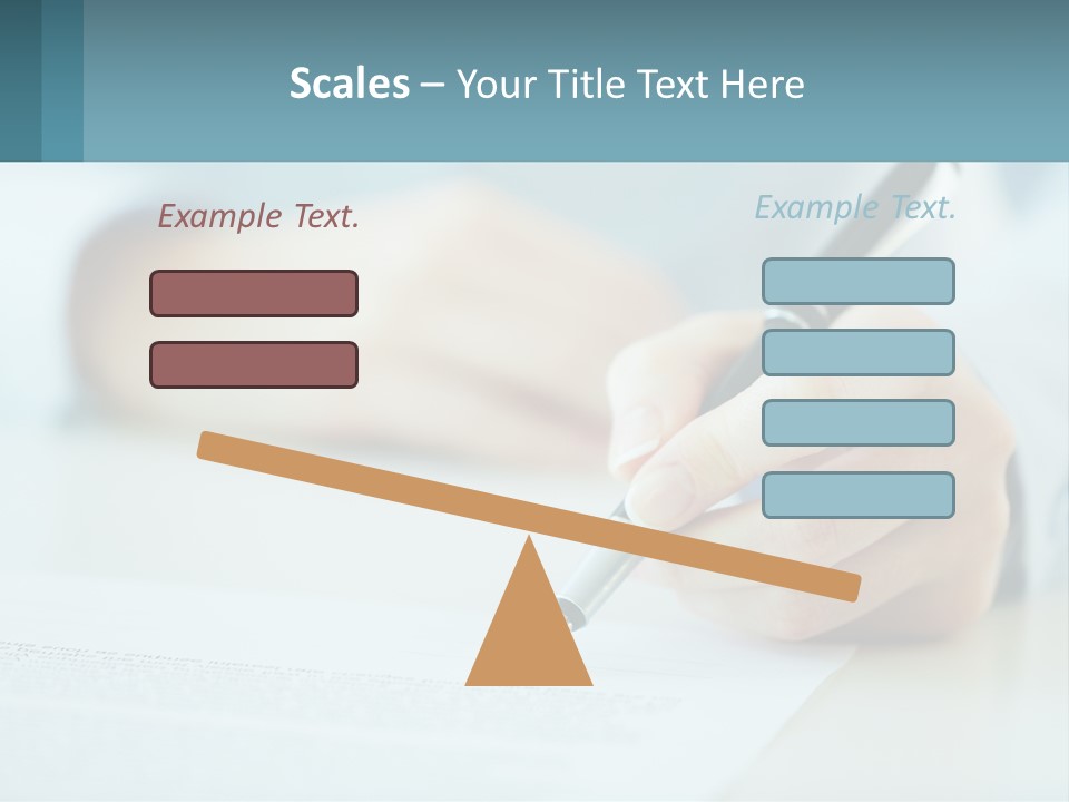 A Person Writing On A Piece Of Paper With A Pen PowerPoint Template