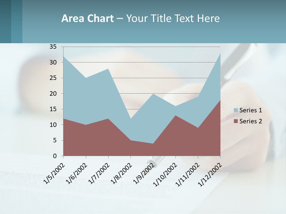 A Person Writing On A Piece Of Paper With A Pen PowerPoint Template