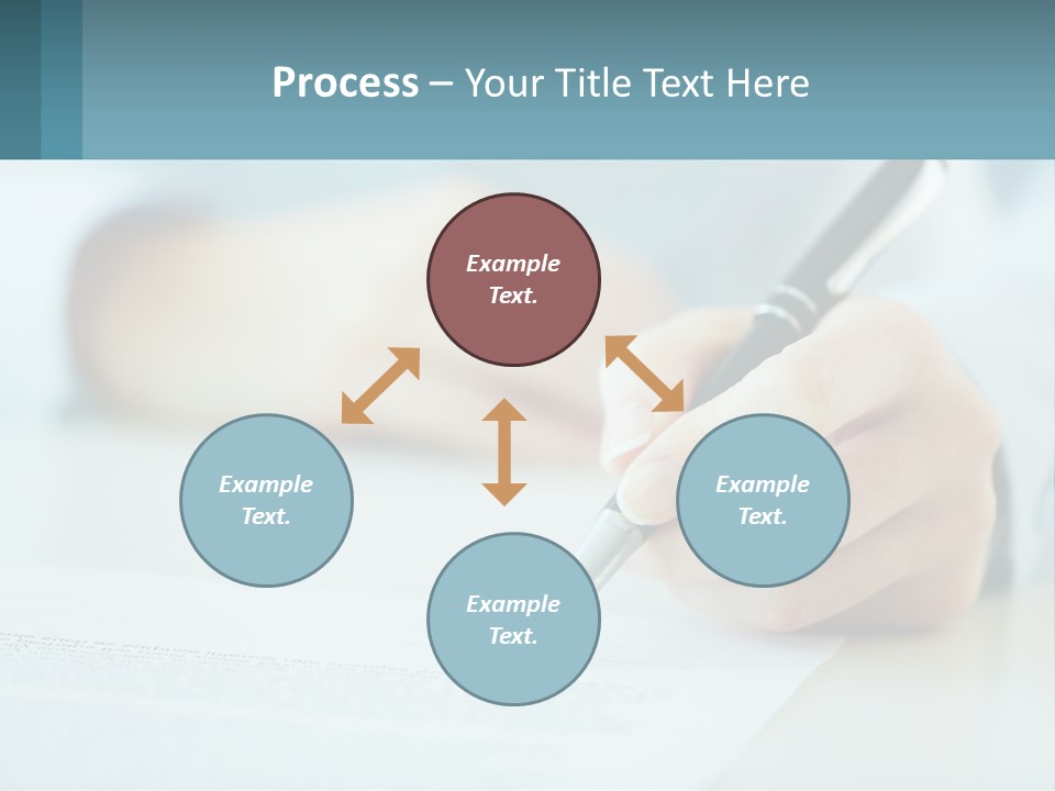 A Person Writing On A Piece Of Paper With A Pen PowerPoint Template