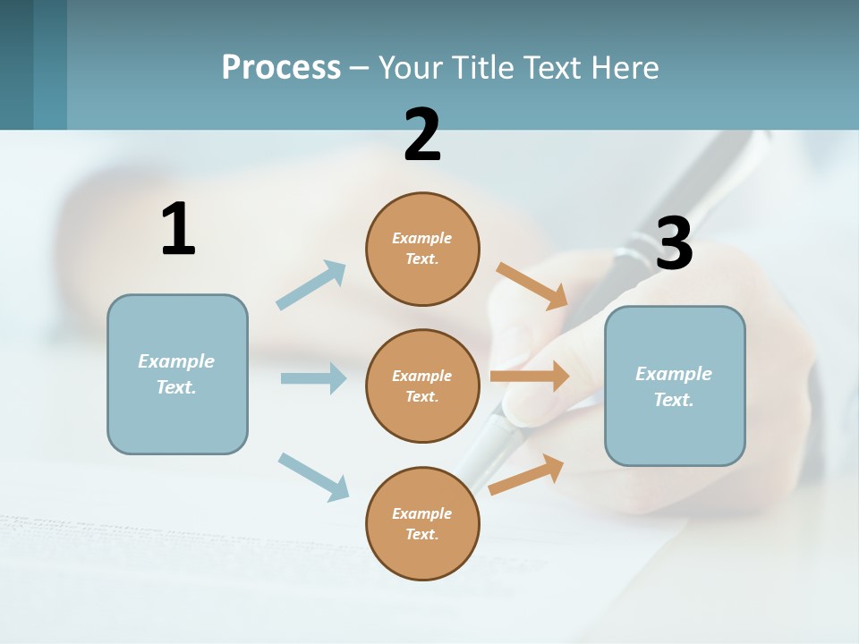 A Person Writing On A Piece Of Paper With A Pen PowerPoint Template