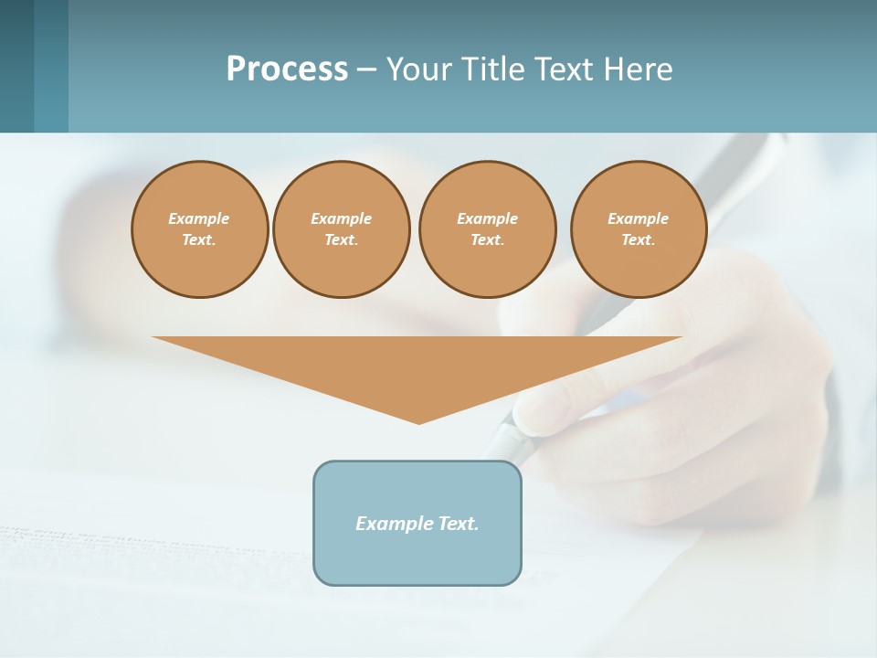 A Person Writing On A Piece Of Paper With A Pen PowerPoint Template