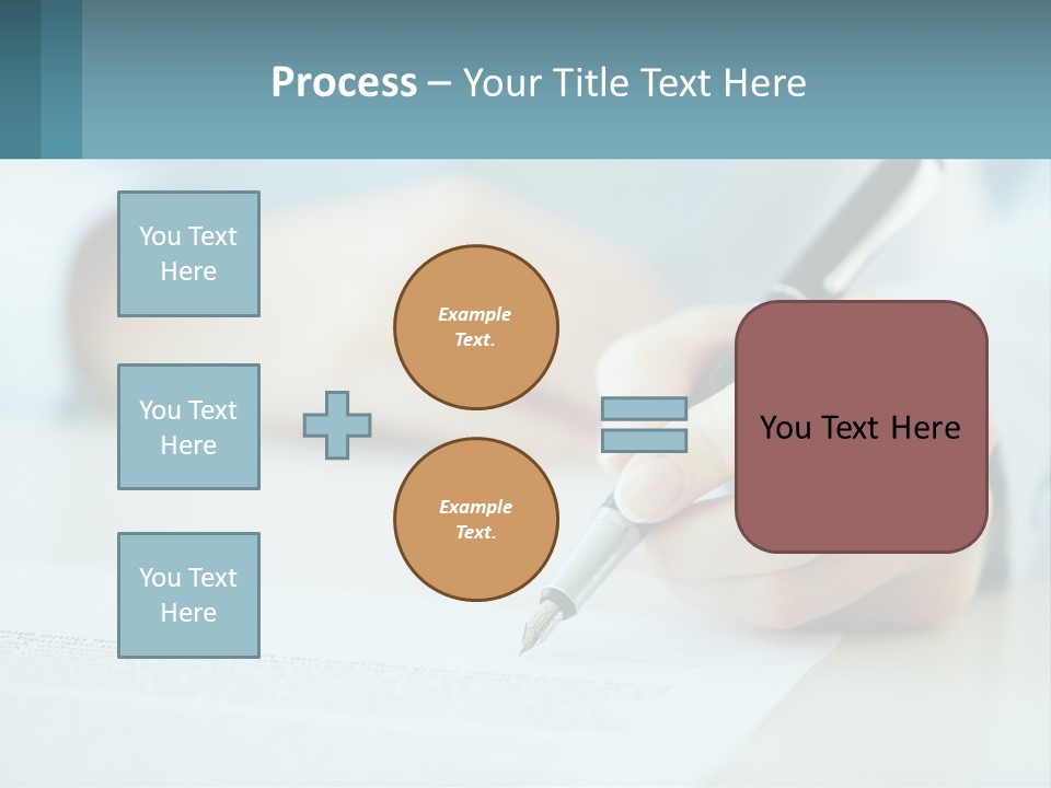 A Person Writing On A Piece Of Paper With A Pen PowerPoint Template