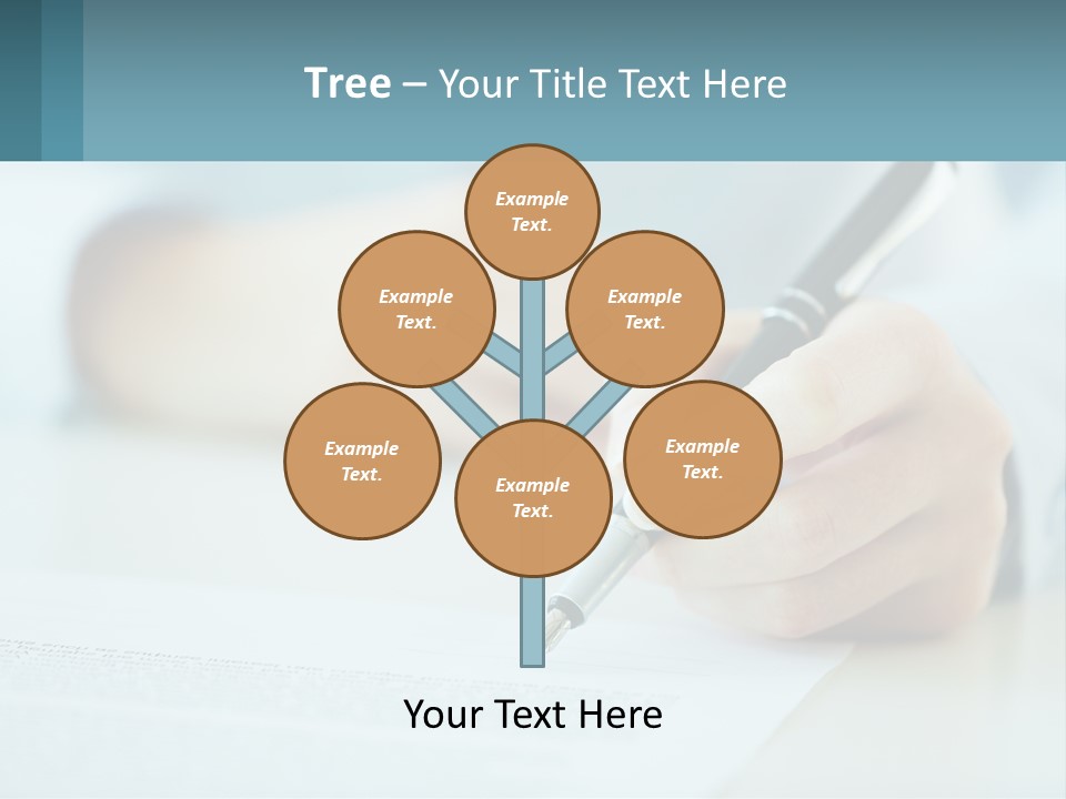 A Person Writing On A Piece Of Paper With A Pen PowerPoint Template