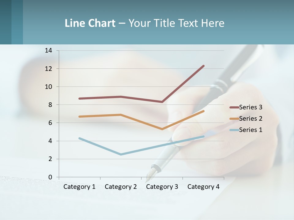 A Person Writing On A Piece Of Paper With A Pen PowerPoint Template