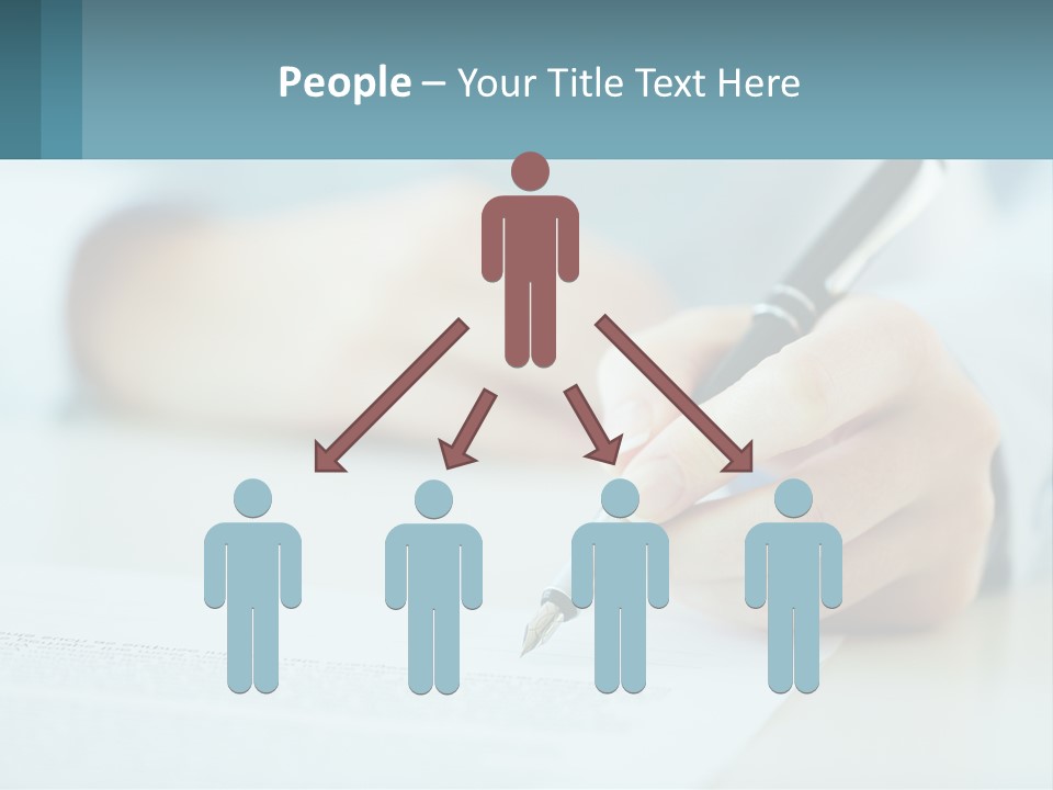 A Person Writing On A Piece Of Paper With A Pen PowerPoint Template