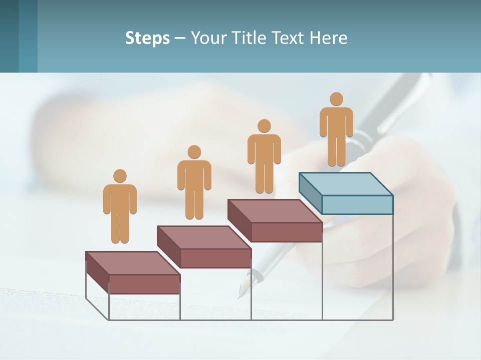 A Person Writing On A Piece Of Paper With A Pen PowerPoint Template