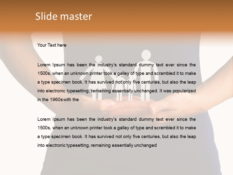 A Person Holding A Paper Family In Their Hands PowerPoint Template