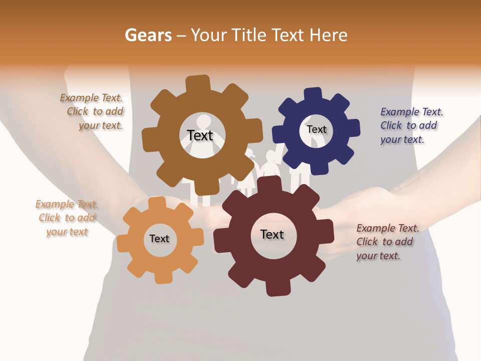 A Person Holding A Paper Family In Their Hands PowerPoint Template