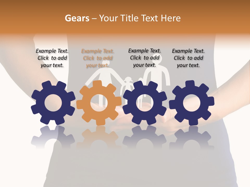 A Person Holding A Paper Family In Their Hands PowerPoint Template