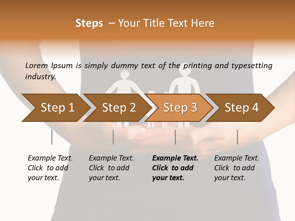 A Person Holding A Paper Family In Their Hands PowerPoint Template