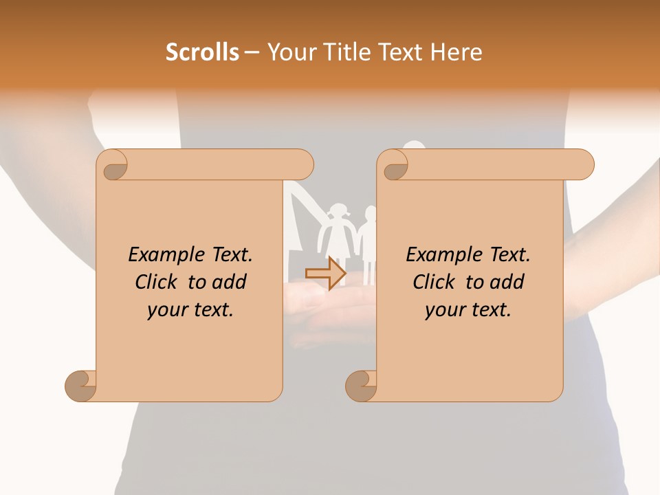 A Person Holding A Paper Family In Their Hands PowerPoint Template