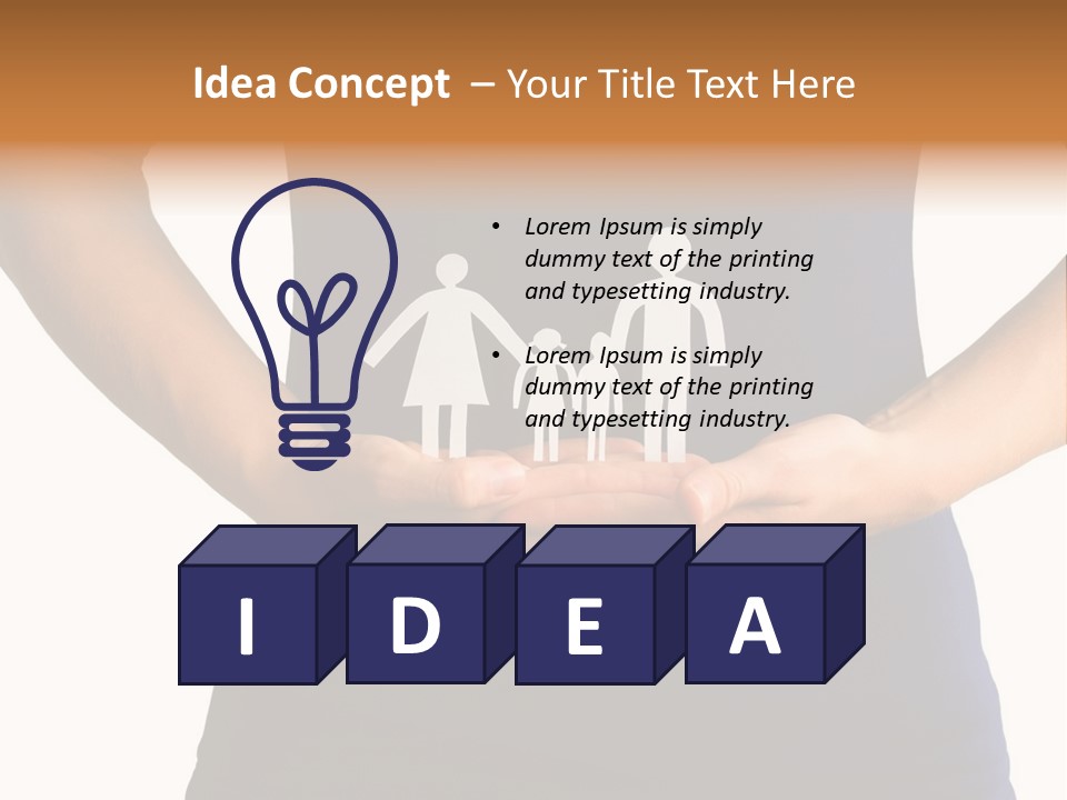 A Person Holding A Paper Family In Their Hands PowerPoint Template