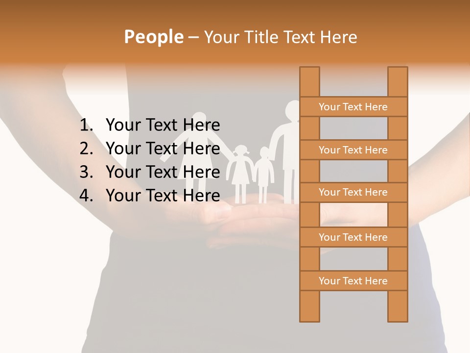 A Person Holding A Paper Family In Their Hands PowerPoint Template