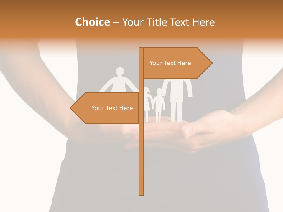 A Person Holding A Paper Family In Their Hands PowerPoint Template