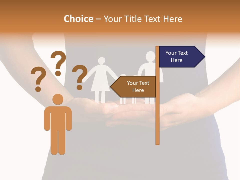 A Person Holding A Paper Family In Their Hands PowerPoint Template