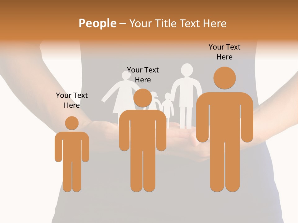 A Person Holding A Paper Family In Their Hands PowerPoint Template