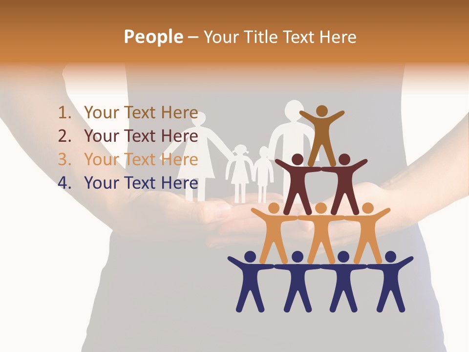 A Person Holding A Paper Family In Their Hands PowerPoint Template