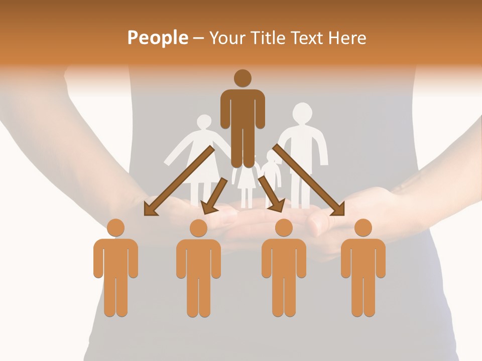 A Person Holding A Paper Family In Their Hands PowerPoint Template