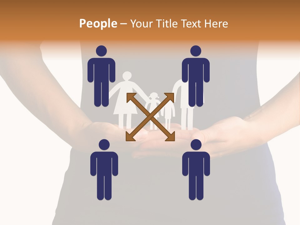 A Person Holding A Paper Family In Their Hands PowerPoint Template