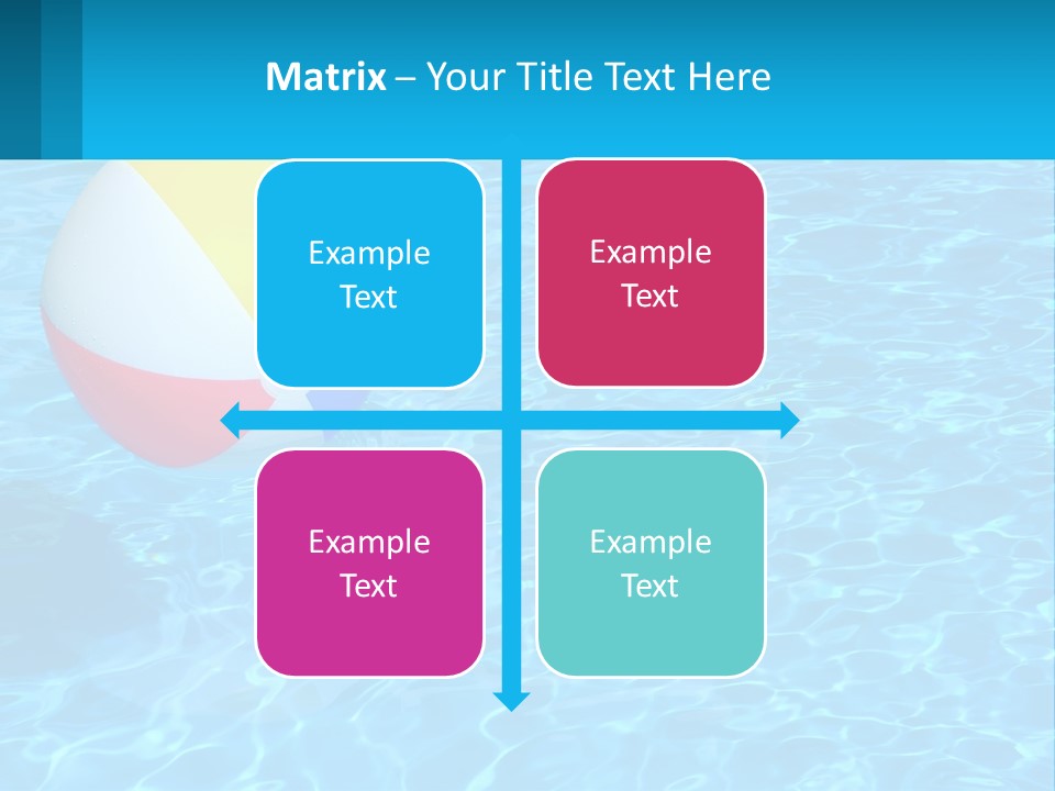 A Colorful Beach Ball Floating In A Pool Of Water PowerPoint Template