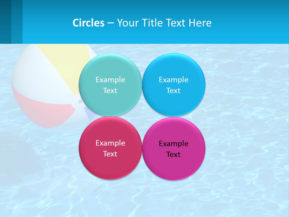 A Colorful Beach Ball Floating In A Pool Of Water PowerPoint Template