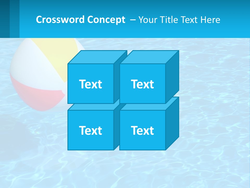 A Colorful Beach Ball Floating In A Pool Of Water PowerPoint Template