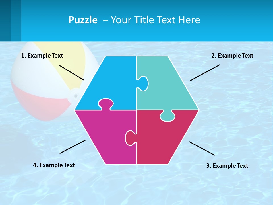 A Colorful Beach Ball Floating In A Pool Of Water PowerPoint Template