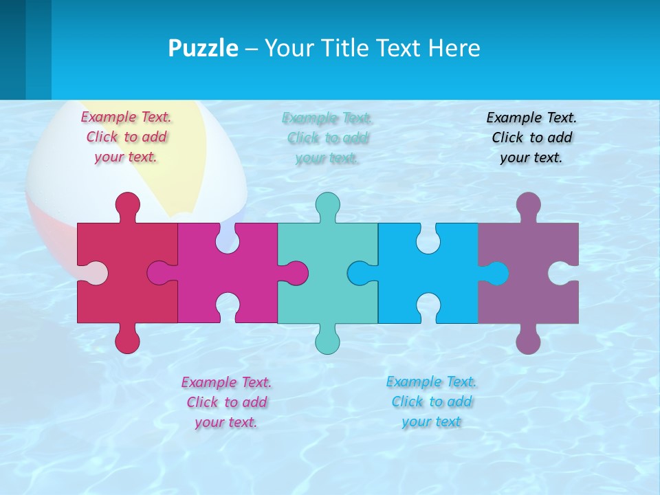 A Colorful Beach Ball Floating In A Pool Of Water PowerPoint Template