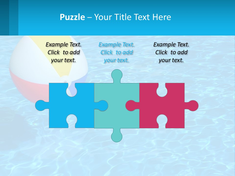 A Colorful Beach Ball Floating In A Pool Of Water PowerPoint Template