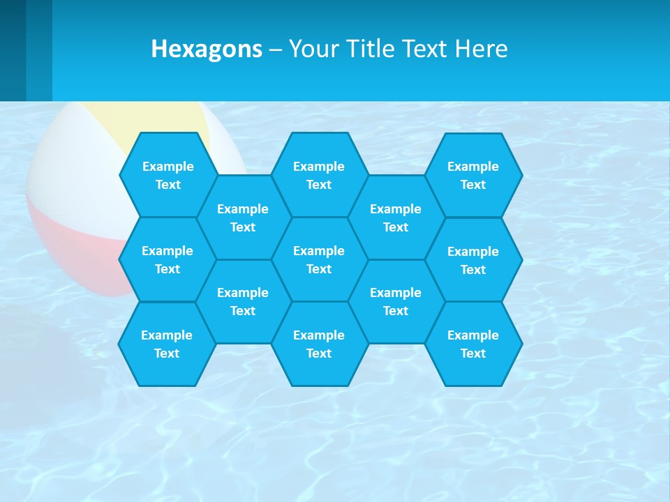 A Colorful Beach Ball Floating In A Pool Of Water PowerPoint Template