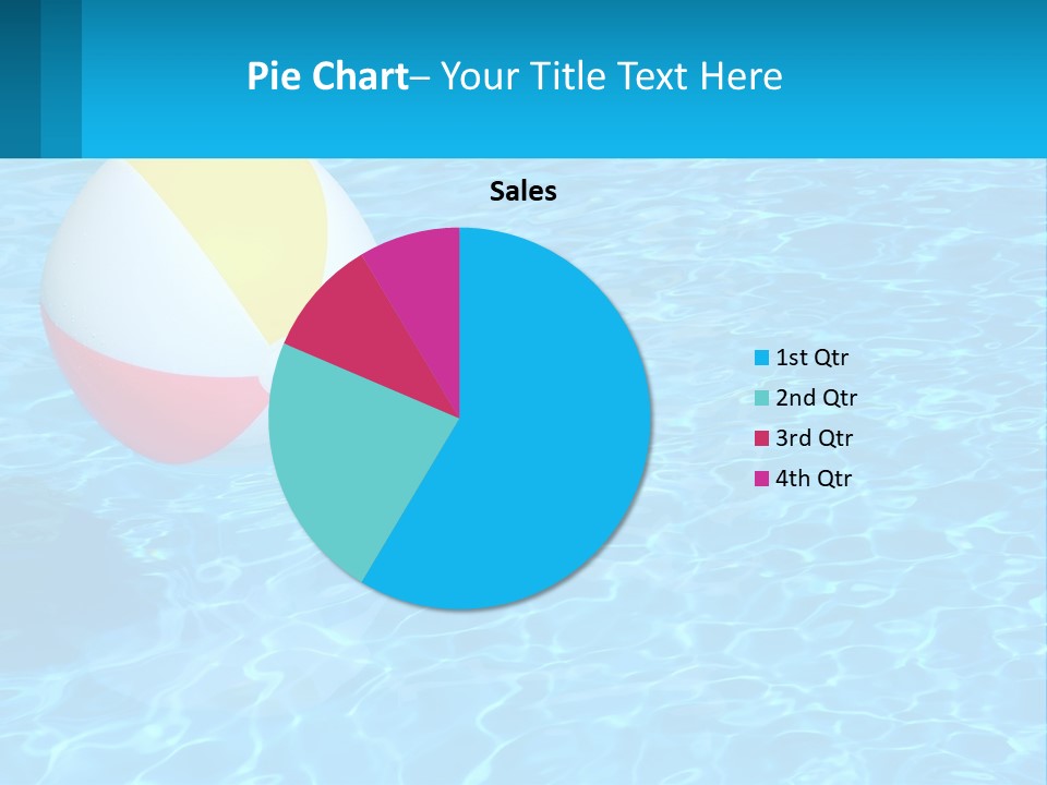 A Colorful Beach Ball Floating In A Pool Of Water PowerPoint Template