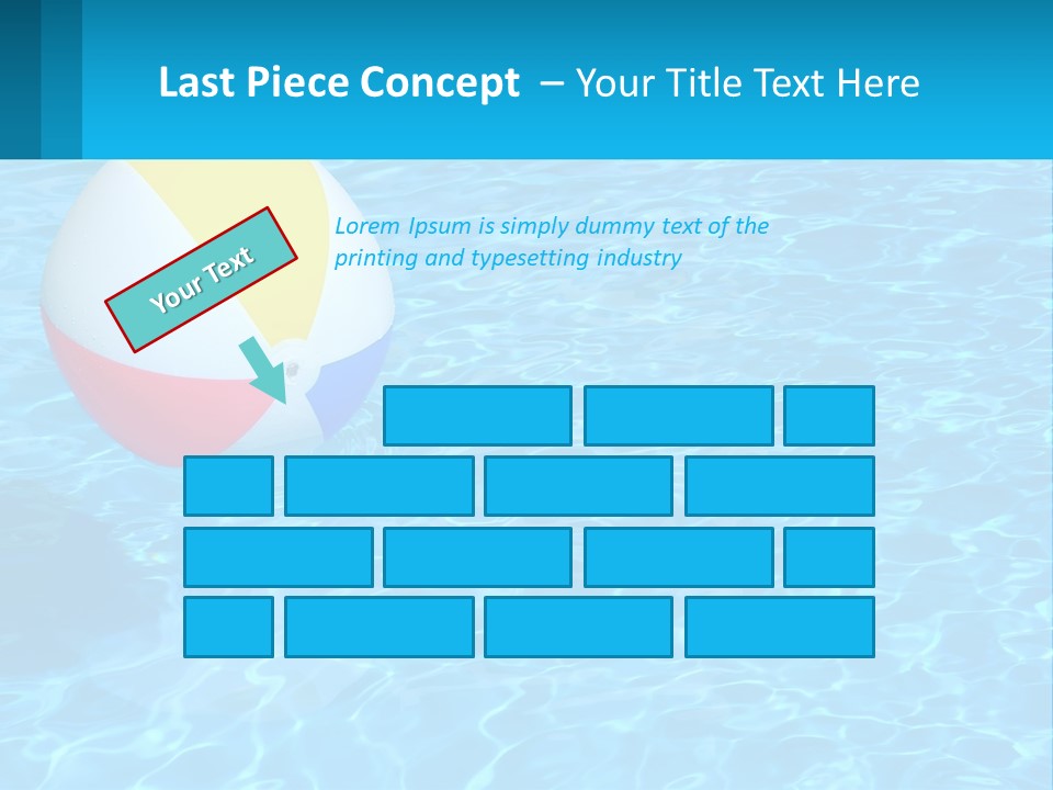 A Colorful Beach Ball Floating In A Pool Of Water PowerPoint Template