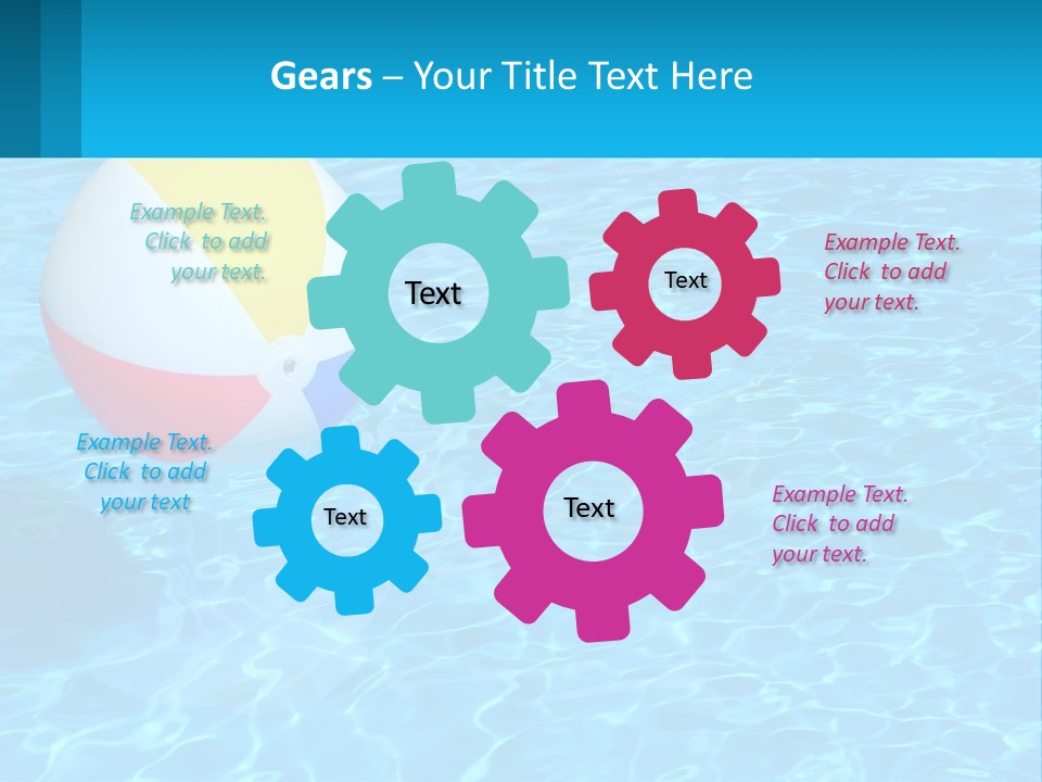 A Colorful Beach Ball Floating In A Pool Of Water PowerPoint Template