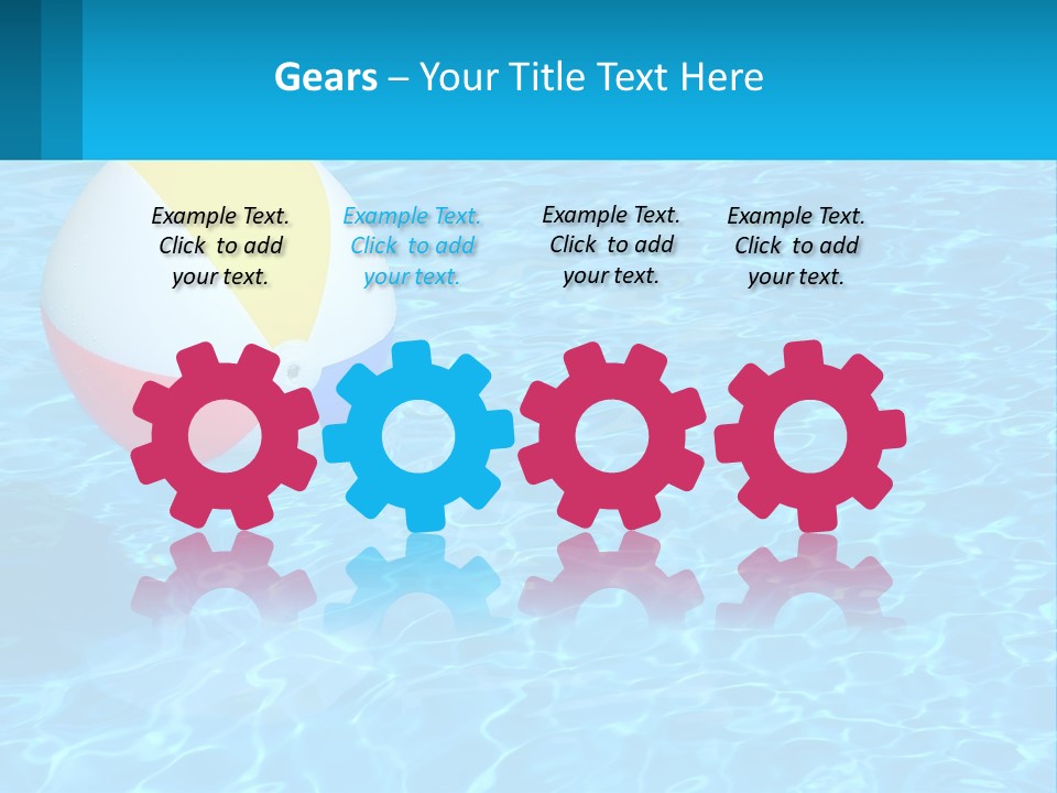 A Colorful Beach Ball Floating In A Pool Of Water PowerPoint Template